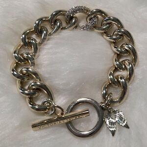 Victoria's Secret Gold Bracelet with Silver Accents